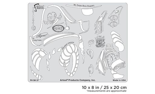 [IW-FHSK27SP] ARTOOL FH SK 27 SP  Wrath of Skullmaster Mr. Potato Bonz Stuph #1 Freehand Airbrush Template by Craig Fraser (200433)