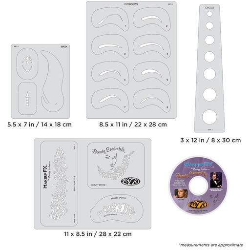 [IW-MFX1] ARTOOL MFX 1 ZAZZO Makeup Masters Stencil-Set (200455)