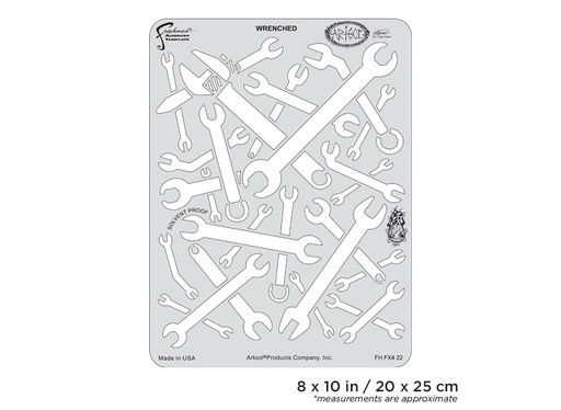 [IW-FHFX422] ARTOOL FH FX4 22 FX4 Wrenched Freehand Airbrush Template by Craig Fraser (200457)