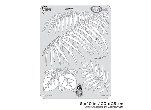 [IW-FHFX423] ARTOOL FH FX4 23  FX4 Fronds Freehand Airbrush Template by Craig Fraser (200458)