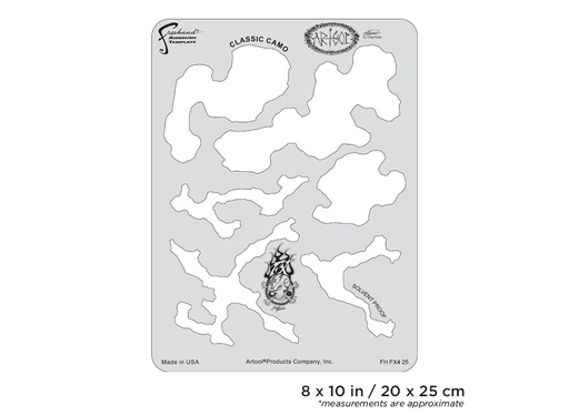 [IW-FHFX425] ARTOOL FH FX4 25 FX4 Classic Camo Freehand Airbrush Template by Craig Fraser (200460)