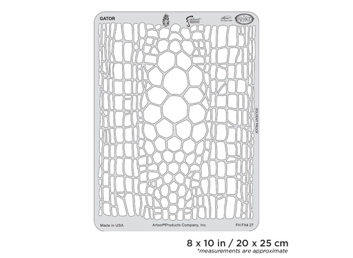 [IW-FHFX427] ARTOOL FH FX4 27 FX4 Gator Freehand Airbrush Template by Craig Fraser (200462)