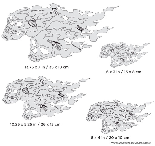 [IW-FHHH1] ARTOOL FH HH 1  Hot Headz Smokin' Joes (4 pcs.) Freehand Airbrush Templates by Mike Lavallee (200466)