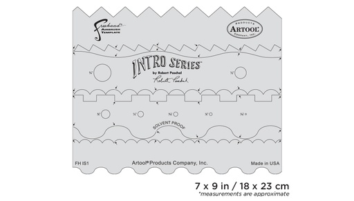 [IW-FHIS1] ARTOOL FH IS 1 Intro Series Freehand Airbrush Template by Robert Paschal (200472)