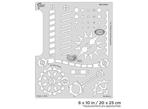 [IW-FHSPFX2] ARTOOL FH SPFX 2 Steampunk FX Mechanix Freehand Airbrush Template by Craig Fraser (200474)