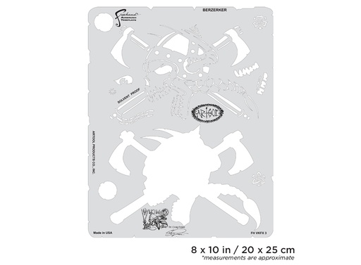 [IW-FHVKFX3] ARTOOL FH VKFX 3 Viking FX Berzerker Freehand Airbrush Template by Craig Fraser (200500)