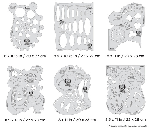 [IW-FHBLTFX7] ARTOOL FH BLTFX 7 Blasted FX Set (6 pcs.) Freehand Airbrush Templates by Ryan "Ryno" Templeton (200511)