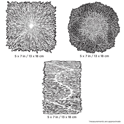 [IW-FHTFX2MS] ARTOOL FH TFX 2 MS Texture FX 2 Mini Series Set (3 Stk.) Freihand Airbrush Schablonen von Gerald Mendez (200527)