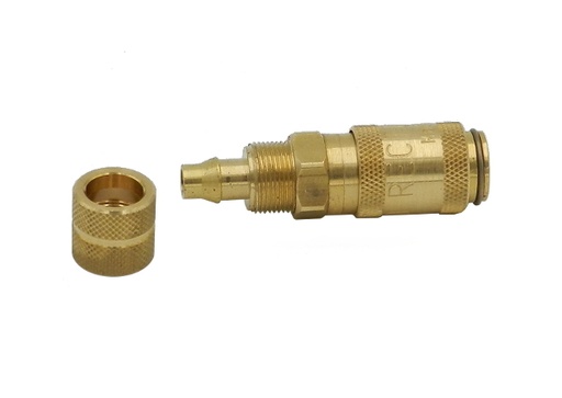 [262150] Quick Coupling nd 2.7 with Socket for 4 x 6 mm PVC Air Hose, nickel-plated