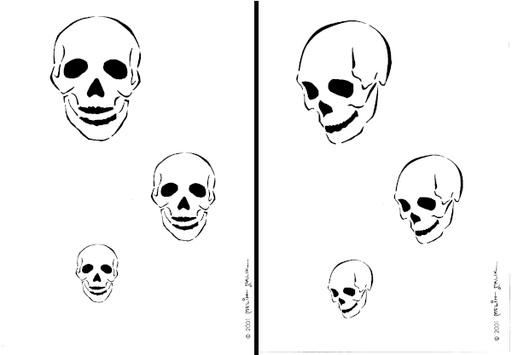 [262501] *CREATEX Stencil Set "Skulls" (Contains 262526 & 262527 each 1)