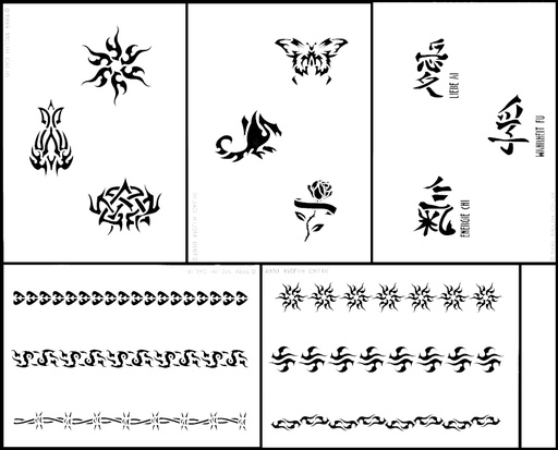 [262556] *CREATEX Stencil Set 5 pcs. (Contains 262518-262522 each 1)