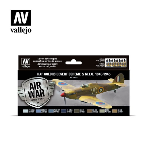 [571163] 71163 Air War RAF ColorsDesert Scheme & MTO 1940-1945 8 x 17 ml