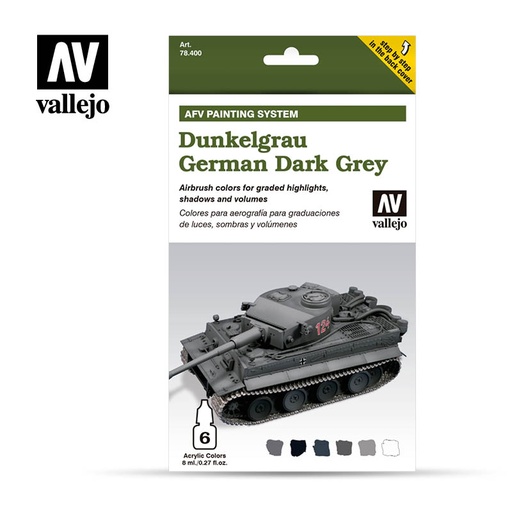 [578400] AFV Painting System Dunkelgrau German Dark Grey 6 x 8 ml