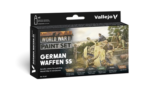 [570207] WWII Paint Set German Waffen SS 6 x 17 ml