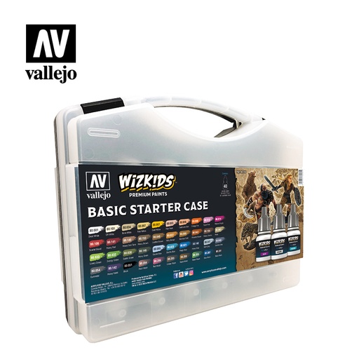 [580260] WizKids Premium Paints Case Basic Starter 40 x 17 ml Paint 1 x Synthetic Brush